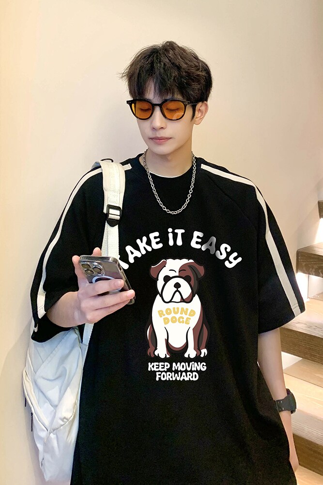 现货重磅280克潮牌ins潮流复古插肩袖t恤男短袖T822-P40控58,男装T恤,电商A456（原C415）