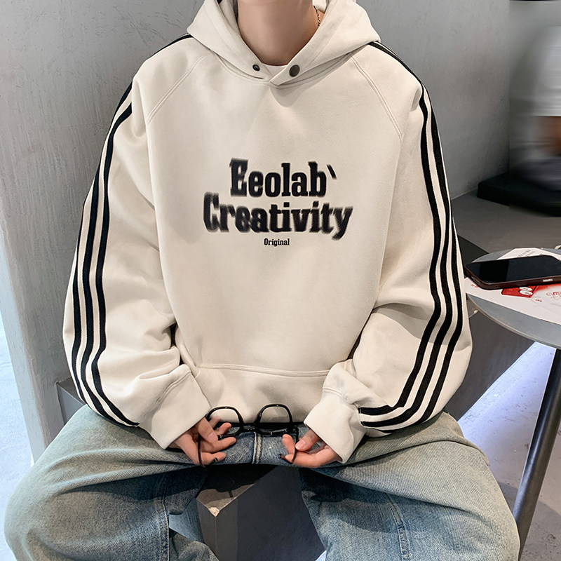 现货420高克重秋冬三条杠麂皮绒连帽卫衣外套JP605-P58特，女装短外套，电商A456（原C415）