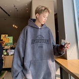 现货400克重磅港风宽松大码板型麂皮绒连帽烧花卫衣JP58-P55特，男装卫衣，电商A456（原C415）