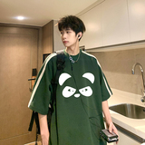 T583-P40控59夏季潮牌男士潮流T恤上衣插肩袖宽松织带重磅短袖，男装T恤，电商A456（原C415）