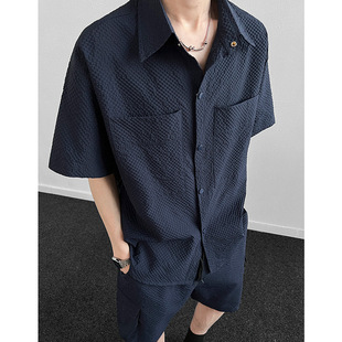 男装 控79大码 工装 机能衬衫 速干铁扣两件套 现货TZ888 套装 P45特批