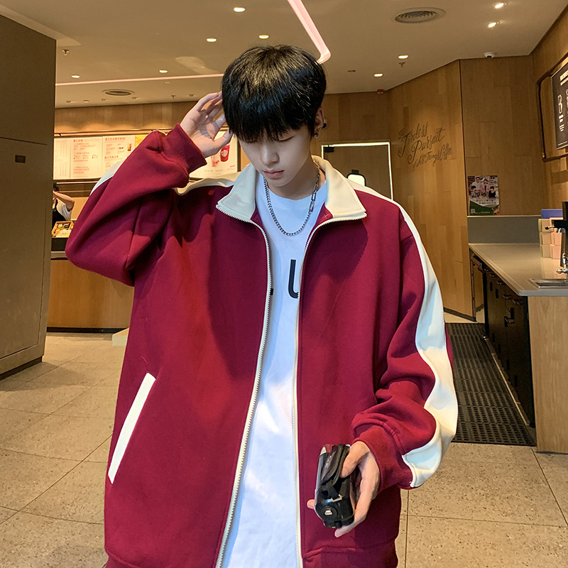 现货直播秋冬美式潮牌重磅双拉链外套卫衣宽松夹克A432-WY99-P65