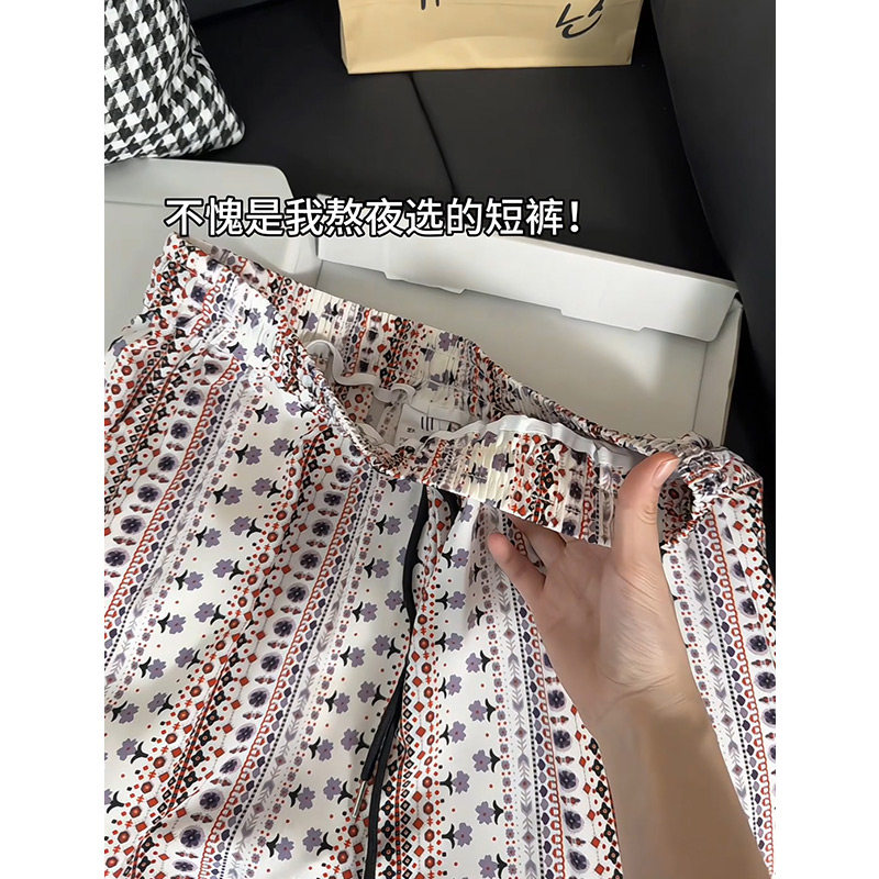 A456-DK929-P20特现货冰丝花短裤夏季宽松潮牌运动休闲五分裤子a,男装牛仔裤,电商A456（原C415）
