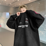 现货420高克重秋冬三条杠麂皮绒圆领卫衣情侣外套JP601-P45杏，女装短外套，电商A456（原C415）