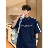现货重磅280克潮牌ins潮流复古插肩袖t恤男短袖T821-P40控58藏，男装T恤，电商A456（原C415）