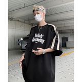 T565-P40控59高街潮牌男士潮流T恤上衣夏季宽松织带重磅短袖HO，男装T恤，电商A456（原C415）