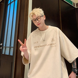 JPT80-P25特控39插肩袖夏季美式复古短袖T恤男士，男装T恤，电商A456（原C415）