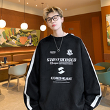 现货420高克重磅秋冬麂皮绒圆领情侣卫衣男黑外套JP89-P45特，男装卫衣，电商A456（原C415）