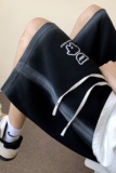 DK925-P35特控58手绘直喷美式短裤男夏季宽松潮牌运动休闲五分裤，男装牛仔裤，电商A456（原C415）