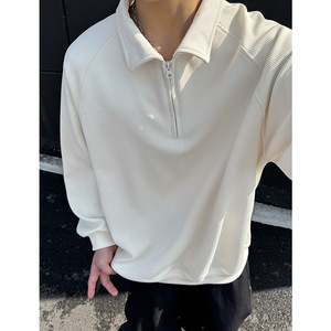 现货340克重磅插肩袖拉链宽松大码潮牌卫衣男A456-WY03-P45特图片