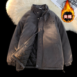 现货冬季直播美式潮牌麂皮绒夹克加棉衣休闲外套A456-MY133-P88，男装夹克，电商A456（原C415）