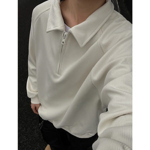 现货340克重磅插肩袖拉链宽松大码潮牌卫衣男A456-WY03-P45特图片