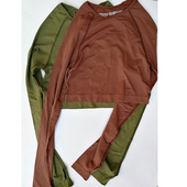 断码 露脐七分裤 特价 欧美外贸健身衣服长袖 子文胸运动内衣 清仓