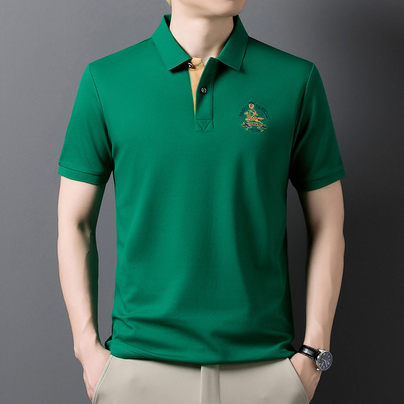 夏季商务休闲刺绣棉质男Polo衫