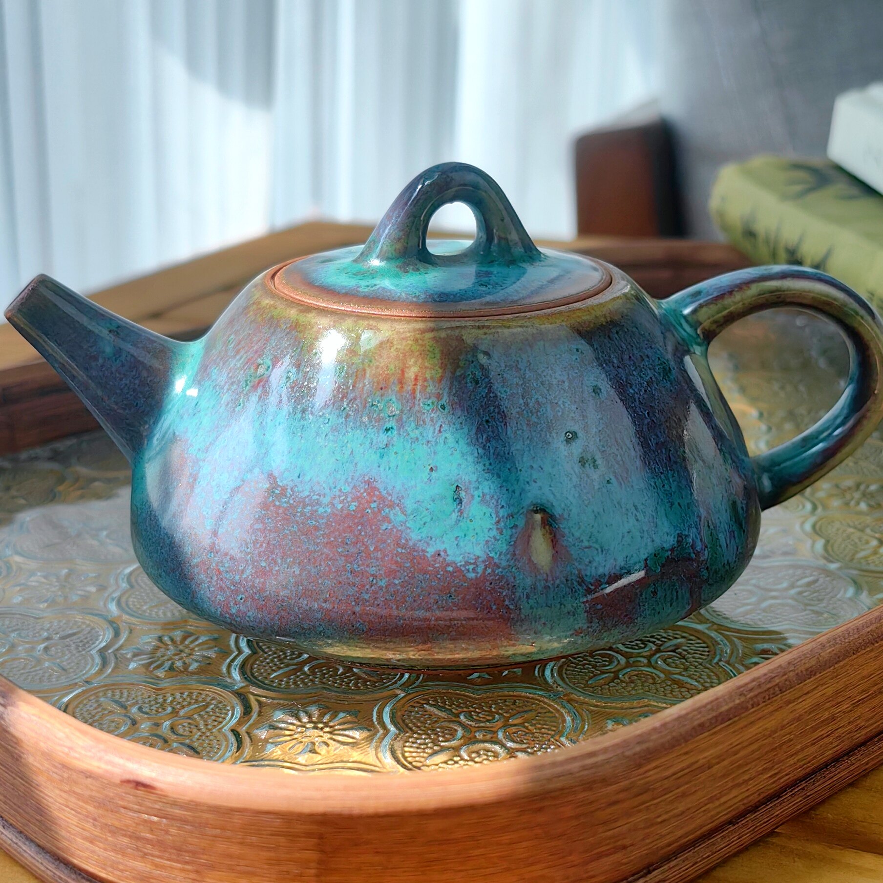 神垕钧窑钧瓷茶壶徐克宁手工高档泡茶水壶手工茶器中式茶具单壶