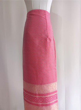 西双版纳春季网红傣族裙女泰国东南亚系带长裙高腰显瘦百搭民族风