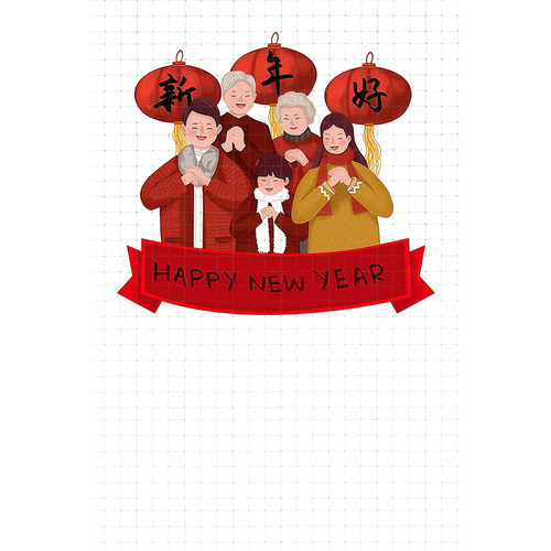 gykp5617新年通用卡片贺卡折卡迷你折卡小卡片空白创意卡片定制
