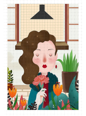 gykp4779妇女节通用卡片贺卡折卡迷你折卡小卡片空白卡片定制