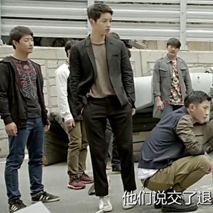 太阳的后裔宋仲基同款纯色修身休闲裤宋钟基韩版小脚西装裤子潮男