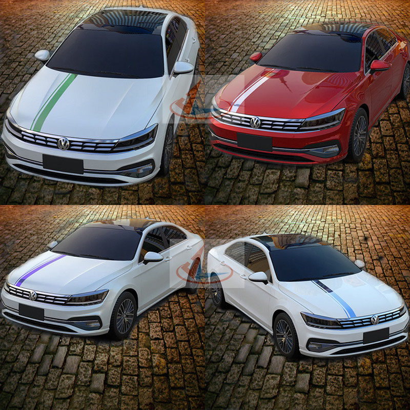 大众凌度新CC捷达宝来朗行速腾迈腾朗逸改装汽机盖贴纸个性拉花