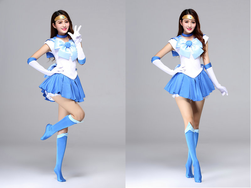 现货动漫美少女战士COSPLAY水星COS衣服 水野亚美COS漫展可定制