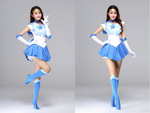 现货动漫美少女战士COSPLAY水星COS衣服 水野亚美COS漫展可定制