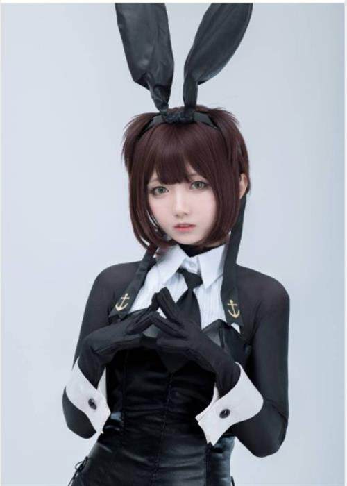 cosplay舰队collection舰娘cos月初月同人兔女郎COS服可定制