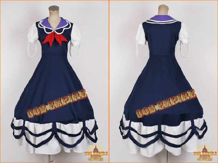 东方project 东方永夜抄 上白泽慧音 蓝色 动漫服装 cosplay