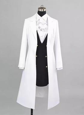 妖狐X仆SS白鬼院凛凛蝶cos服日常服制服歌留多cosplay白风衣假发