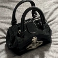 Crocodile Pattern Boston Clip Bag 15×10×9