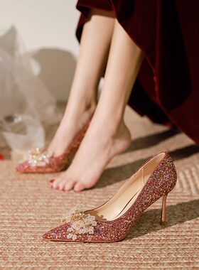 不累脚孕妇婚鞋小低跟小众日常