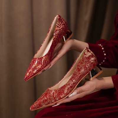 【高级感】不掉跟！不累脚！低跟