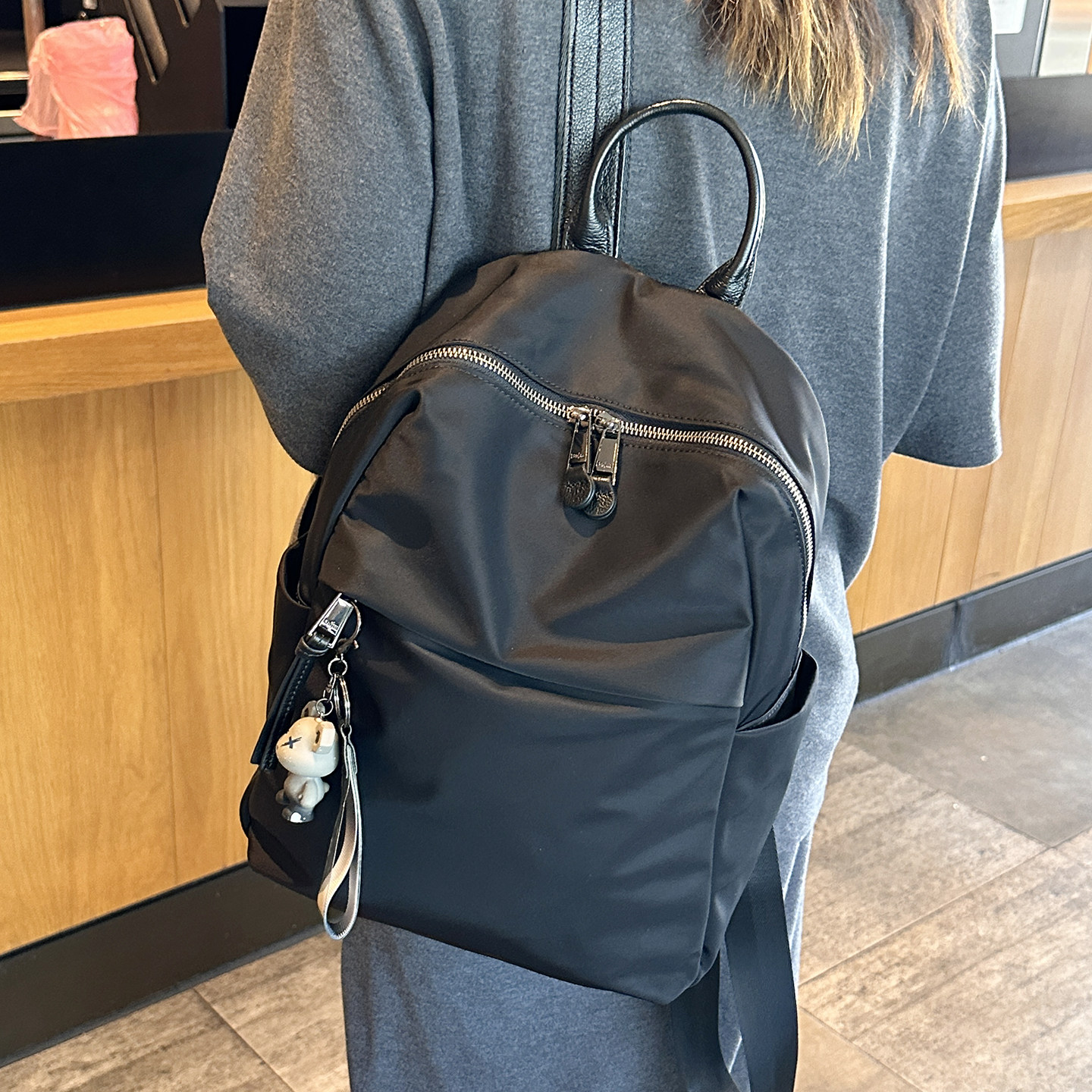 质感轻便防水尼龙帆布双肩包女韩版百搭牛津布休闲小背包2025新款