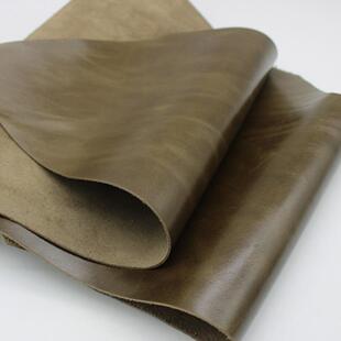 深棕色哑光亚疯马皮料做旧头层纯牛皮diy复古油蜡皮沙发家具皮料