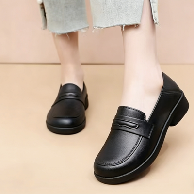 女劳保鞋一体防水防滑平跟秋鞋时尚浅口雨鞋女厨房工作四季女单鞋