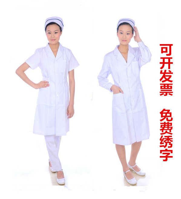 女护士白大褂 白大衣医生短袖长袖 药店美容院口腔科实验室工作服