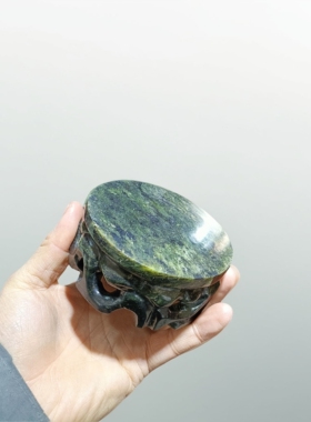 武山鸳鸯玉静云轩夜光杯十七年实体老店厂家直销天然玉石雕刻底座