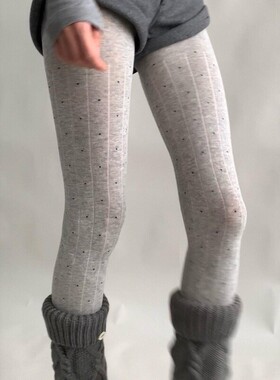 秋冬古早味儿波点打底裤袜！格雷系高级感穿搭！韩剧女主既视感！