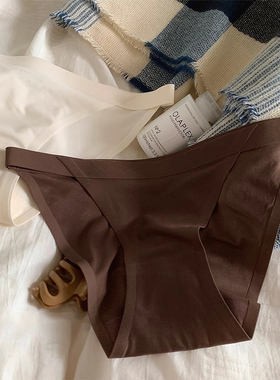 一片式超无痕！新款纯欲少女无痕冰丝内裤瑜伽运动低腰提臀舒适！