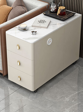 沙发边柜侧边柜轻奢岩板角几桌子家用客厅小户型简约边几小茶几