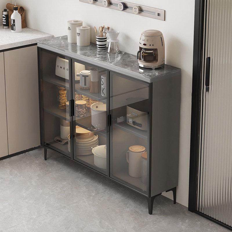 家用超薄25cm岩板餐边柜一体靠墙储物柜厨房玻璃门极窄款墙边柜子,住宅家具,餐边柜,淘宝优惠券,粉丝福利购,淘宝优惠卷