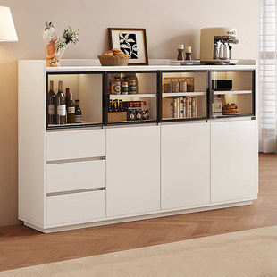 实木餐边柜简约客厅一体靠墙茶水柜厨房置物柜子储物柜收纳酒柜