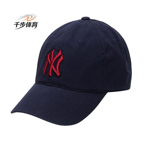 MLB蓝色帽子棒球帽软顶帽男帽LA纽约洋基队女帽鸭舌帽遮阳防晒帽
