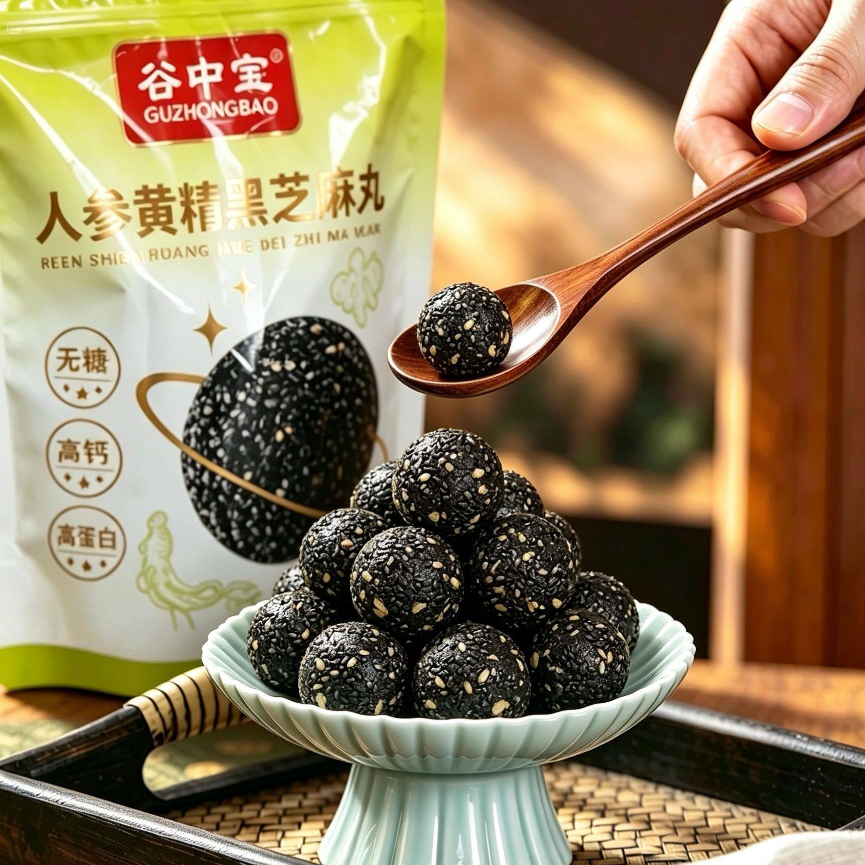 谷中宝人参黄精黑芝麻丸独立包图片