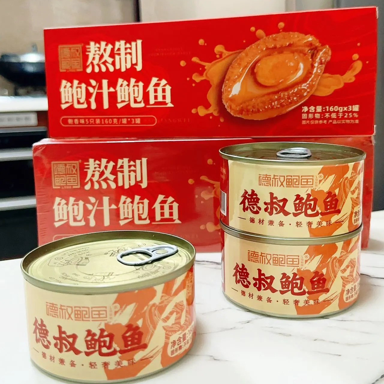 德叔鲍鱼鲍汁捞饭3罐一组合盒装图片