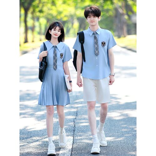 毕业季中小学生班服JK制服初中高中生连衣裙衬衫合唱演出服表演
