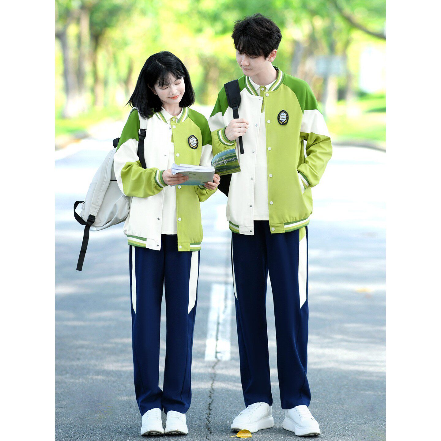 中学生班服春季三件套小学生校服套装初一新生校服运动会开幕式服
