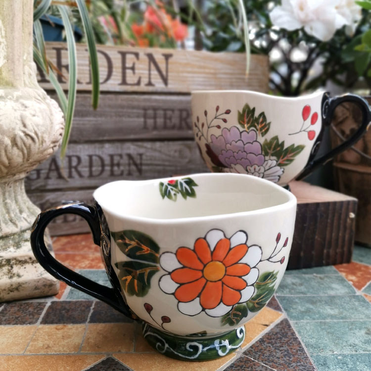 日本九谷烧花花金世界手作金花诘陶瓷咖啡马克杯手绘礼盒茶水杯,餐饮具,马克杯,淘宝优惠券,粉丝福利购,淘宝优惠卷