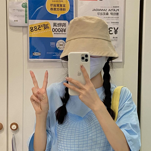 百搭风网红防晒显脸逛街渔夫帽子