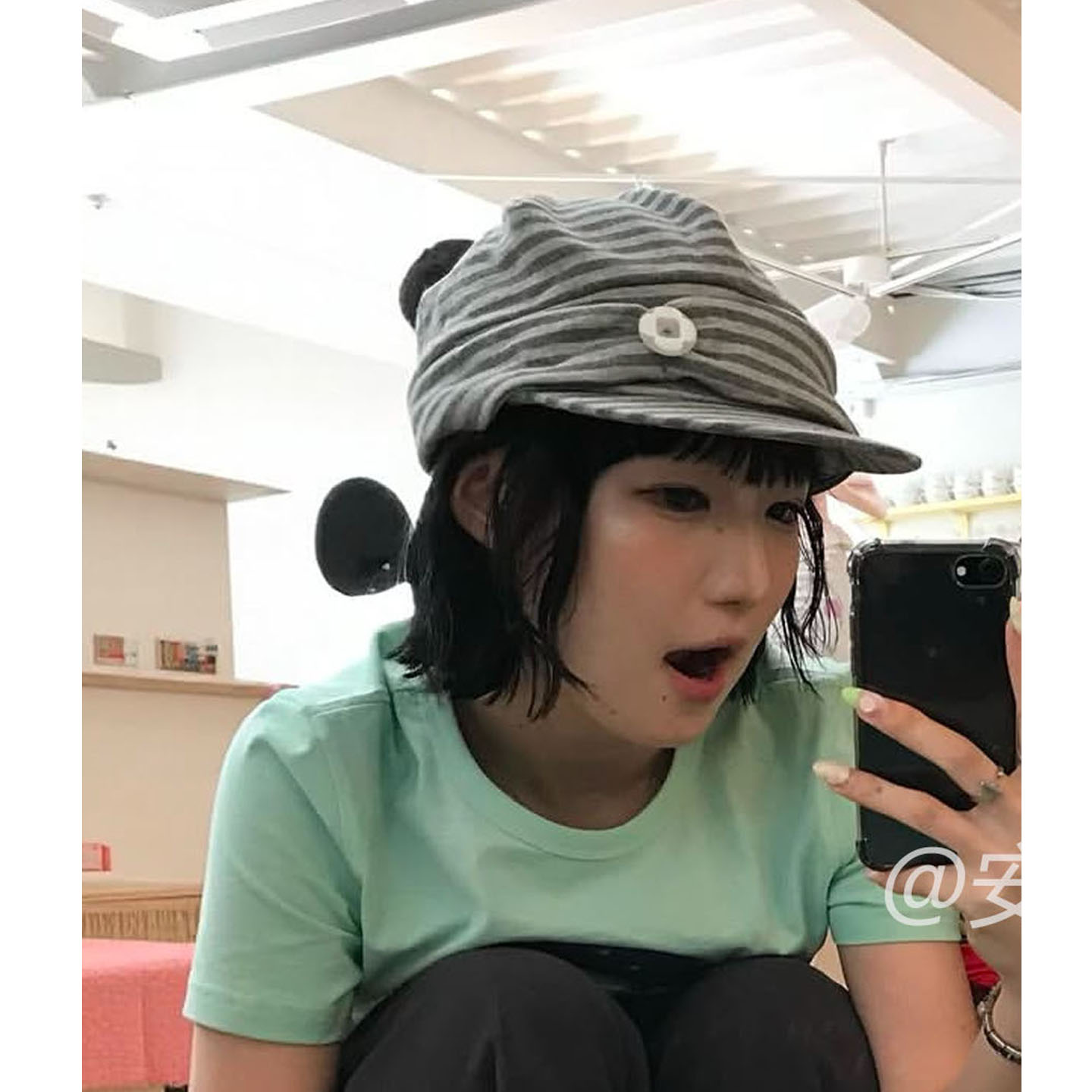 条纹软帽女 韩系复古纽扣褶皱报童帽休闲文艺小众轻亚风贝雷帽子